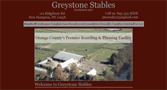 Desktop Screenshot of greystonestables.net